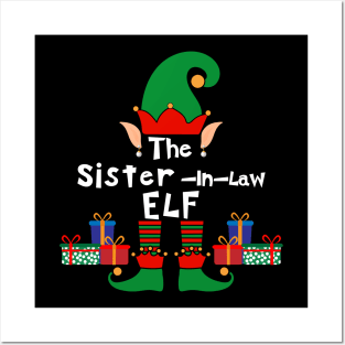 Funny Family Matching Christmas Sister-in-law Elf Posters and Art